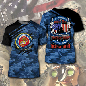 Personalized Veteran Marine Corp T-Shirt, Gift For Veterans