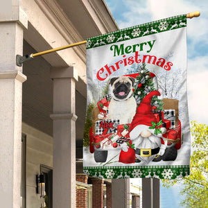 Merry Christmas- Personalized Pet Photo And Name Flag - Christmas Gift, Gift For Pet Lovers