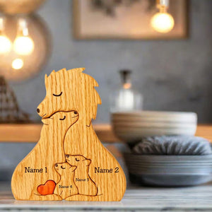 Personalized Family Wooden Puzzle - Puzzle Wooden - Wooden Pet Carvings - Gift For Family