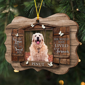 Forever Loved, Never Forgotten - Personalized Custom Shaped Wooden Memorial Ornament - Gift For Pet Lover, Memorial Gift