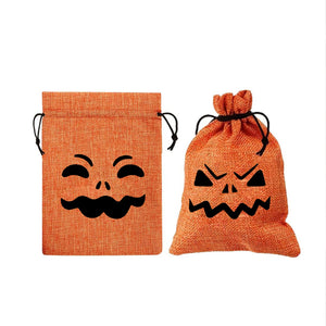 Custom Halloween Face - Halloween Season - Personalized Drawstring Candy Bag, Halloween Gift, Gift Wrapping