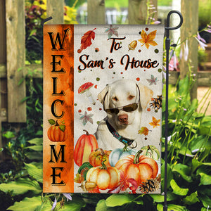 Welcome To My House - Personalized Photo Dog Garden Flag, Gift For Pet Lovers