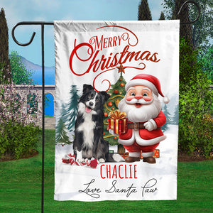 Merry Christmas Flag - Custom Dog Photo & Text Flag - Christmas Gift, Gift For Pet Lover