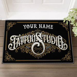 Personalized Tattoo DoorMats, Tatto Studio, Custom Name Welcome DoorMats