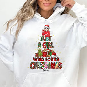 Just A Girl Who Loves Christmas - Custom Appearance And Name - Personalized Sweatshirt, Family Gift