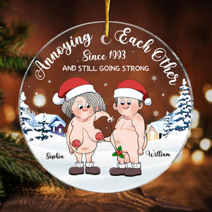 Gift For Old Couple Annoying Each Other  - Personalized Acrylic Ornament - Gift For Family, Couple Gift