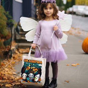 Happy Halloween - The Little Monsters - Custom Name - Personalized Tote Bag, Halloween Gift