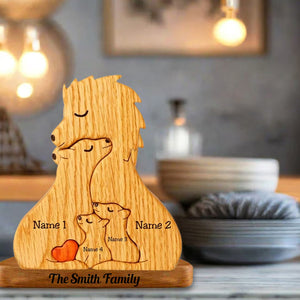 Personalized Family Wooden Puzzle - Puzzle Wooden - Wooden Pet Carvings - Gift For Family