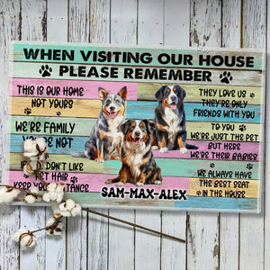 When You Visit Our House Please Remember- Custom Pet And Name - Personalized Doormat, Gift For Pet Lover