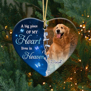 The Hardest Goodbye  - Personalized Heart Ceramic Ornament - Gift For Pet Lover