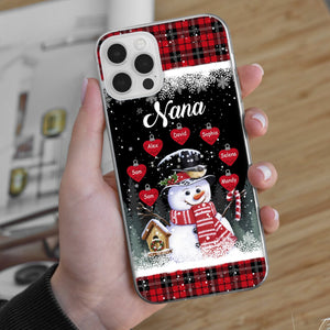 Christmas Grandma, Custom Title And Names - Personalized Phone Case, Gift For Family