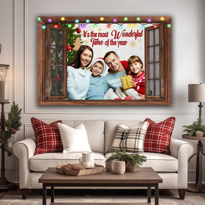 It Is The Most Wonderful Time Of Year  - Personalized Canvas - Family Decor