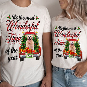 It's The Most Wonderful Time Of The Year - Custom Pet Photo And Name - Gift For Pet Lover - Personalized T-Shirt