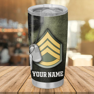 United States Army - Personalized Veteran Tumbler, Gift For Veteran