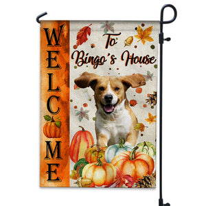 Welcome To My House - Personalized Photo Dog Garden Flag, Gift For Pet Lovers