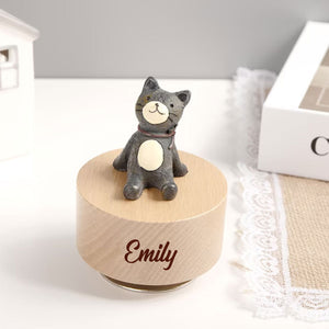 Custom Animal Music Box for Kids, Personalized Handcrafted Wooden Musical Toy, Thoughtful Baby Shower for Children, Cherished Christmas Keepsake, Gift For Family