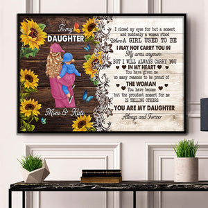 Personalized Mom And Daughter, Always And Forever, To My Daughter Canvas