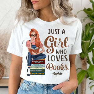 Just A Girl Who Loves Books - Custom Appearance And Name - Personalized Hoodie