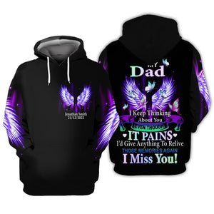 I Keep Thinking About You Even Though It Pains, I Miss You - Custom Name, Date And Title - Personalized Halloween 3D Shirt, Memorial Gift