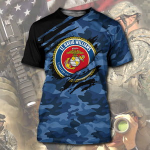 Personalized Veteran Marine Corp T-Shirt, Gift For Veterans