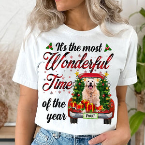 It's The Most Wonderful Time Of The Year - Custom Pet Photo And Name - Gift For Pet Lover - Personalized T-Shirt