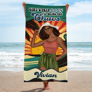 Sun, Sand, and Memories, Besties Trip Essentials-Personalized Beach Towels - Gift For Best Friends