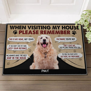 Personalized Pet Doormat, When Visiting My House Please Remember,  Puppy and Kitty DoorMats