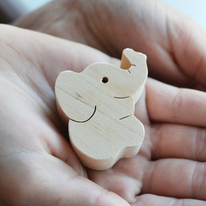 Personalized Wooden Elephant Mom And Kid Family - Puzzle Wooden Family - Wooden Pet Carvings