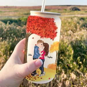 When We Get To The End Of Our Lives Together - Custom Appearances And Names - Personalized Glass Bottle, Frosted Bottle, Gift For Couple