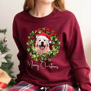 Merry Christmas Photo - Personalized Sweatshirt - Family Gift, Gift For Pet Lover, Xmas Gift