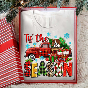 Tis' The Xmas Season - Custom Photo And Name - Personalized T-Shirt - Family Gift, Gift For Pet Lover