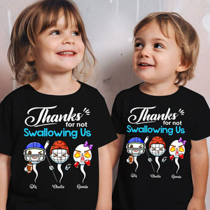 Thank For Not Swallowing Us Personalized T-Shirt, Gift For Family