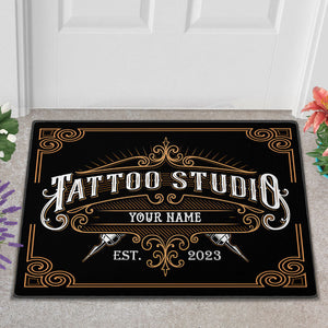 Personalized Tattoo DoorMats, Tatto Studio, Custom Name Welcome DoorMats