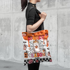 Spooky Season - Custom Name - Personalized Tote Bag, Halloween Gift