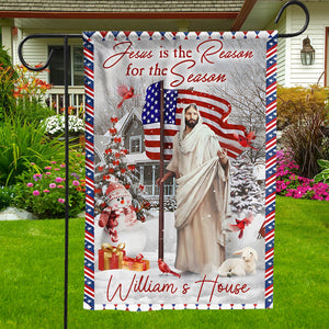 Happy Christmas, Snowman, Amazing US Flag, Jesus Is The Reason For The Season - Christmas Gift, Gift For Family