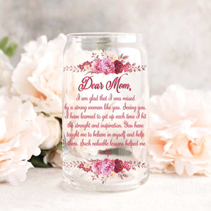 I Love You Forever My Dear Mom - Custom Photo And Names - Personalized Glass Bottle, Frosted Bottle, Gift For Family, Mother's Day