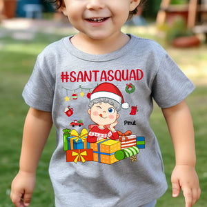 The Santa Squad, Custom Appearance And Name - Personalized T-Shirt - Gift For Family, Gift For Kids