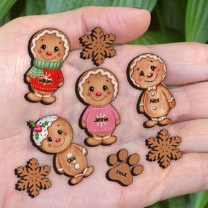 Custom Gingerbread Family Reward Jar - Personalized Jar Layered Ornament - Gift For Family, Christmas Gift