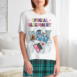 Official Sleepshirt Woman & Dogs- Custom Appearances And Names - Personalized Pajamas Set