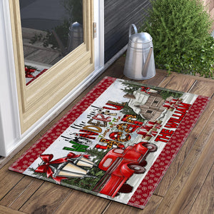 It's The Most Wonderful Time Of The Year  - Custom Family Name - Personalized Doormat - Christmas Gift