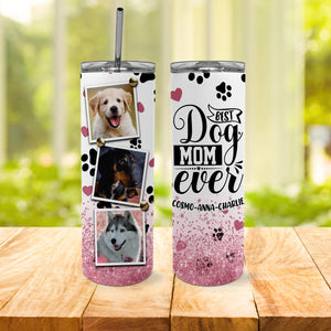 Dog Mom With Dog Photo Tumbler, Best Gift for Dog Lovers