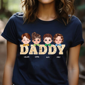 Dad Shirt - Personalized T-Shirt, Custom Kid Name and Appearance, Gift For Family, Father's Day