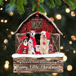 Pet House Christmas, Custom Photo And Quote - Personalized Custom Shaped Wooden Ornament - Gift For Pet Lover, Christmas Gift