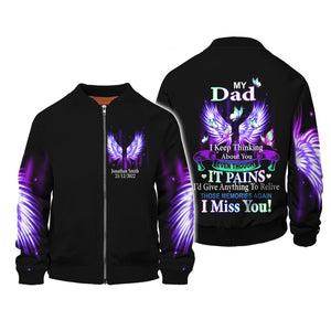 I Keep Thinking About You Even Though It Pains, I Miss You - Custom Name, Date And Title - Personalized Halloween 3D Shirt, Memorial Gift