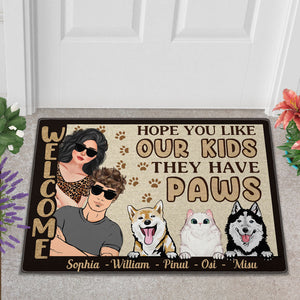 Welcome - Hope You Like Our Kids - They Have Paws - Personalized Cute Kittens Doormat, Pet Lovers Gift