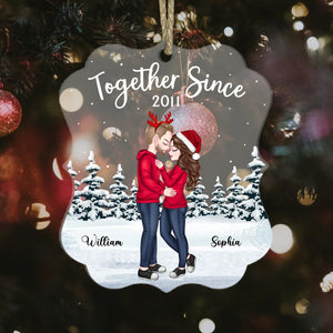 Together Since - Couple Ornament - Custom Appearance, Personalized Acrylic Ornament - Gift For Christmas, Couple Gift, Family Gift