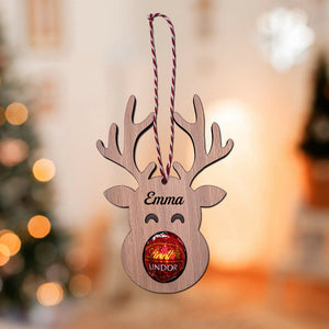 Custom Christmas The Reindeer Name, Personalised Wooden Place Names - Christmas Gift For Family