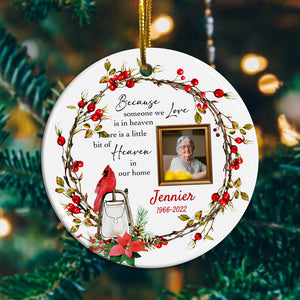 Eternal Love, Eternal Memory, Custom Photo and Name- Personalized Ceramic Ornament - Gift For Family, Memorial Gift