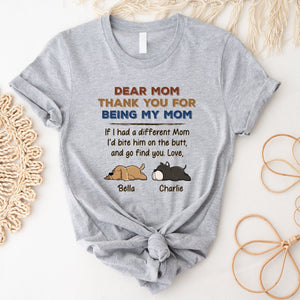 Dear Mom Dad, Thank You For Being My Mom Dad - Custom Appearance And Name - Personalized T-Shirt - Pet Lover Gift