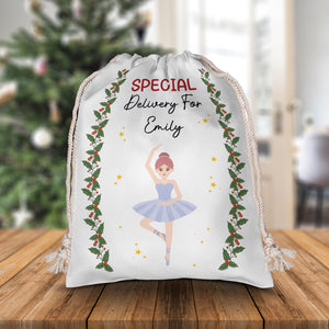 Special Delivery For Job Character- Personalized String Bag, Christmas Gift, Gift For Family